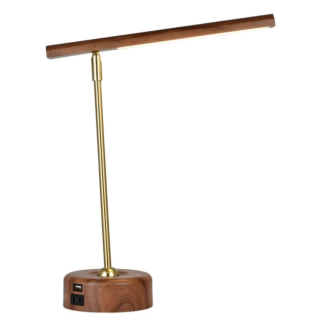 Better Homes & Gardens LED Wood Look Finish Desk Lamp, Modern Styling, Ideal for All Ages,New | Walmart (US)