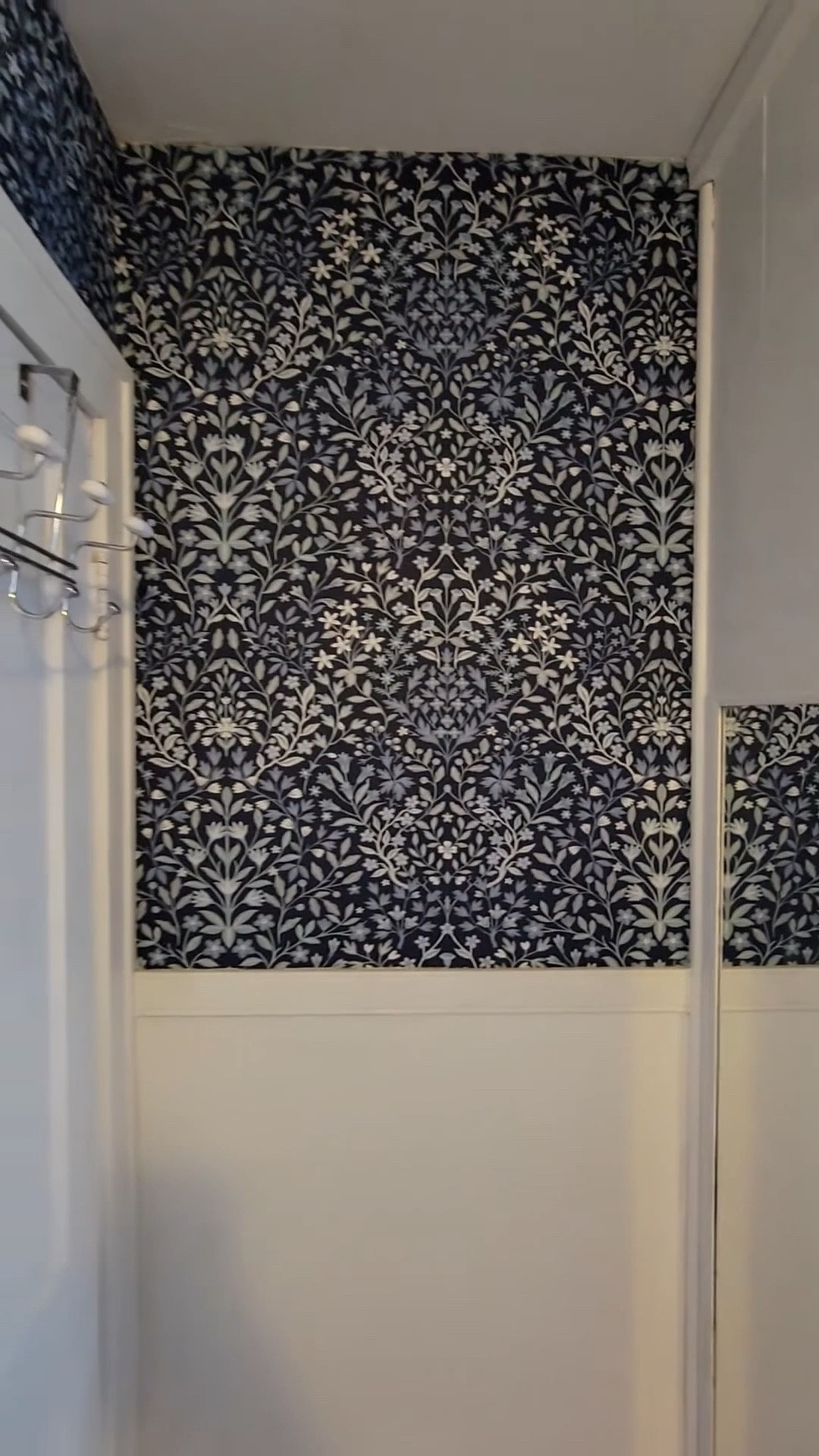 Wallpaper bathroom update - proof that wallpaper is basically magic✨

Wallpaper : Magnolia home Garden Terrace in Blue color way

Tagging all my favorite wallpaper supplies to make the process as smooth as possible  

 #LTKOver40 #LTKHome #LTKStyleTip
