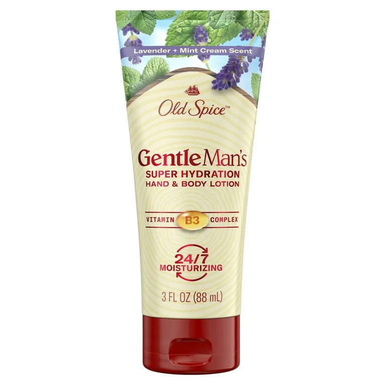 Old Spice Gentleman's Blend Super Hydration All Hand & Body Lotion, Lavender & Mint, 3.0 fl oz | Walmart (US)
