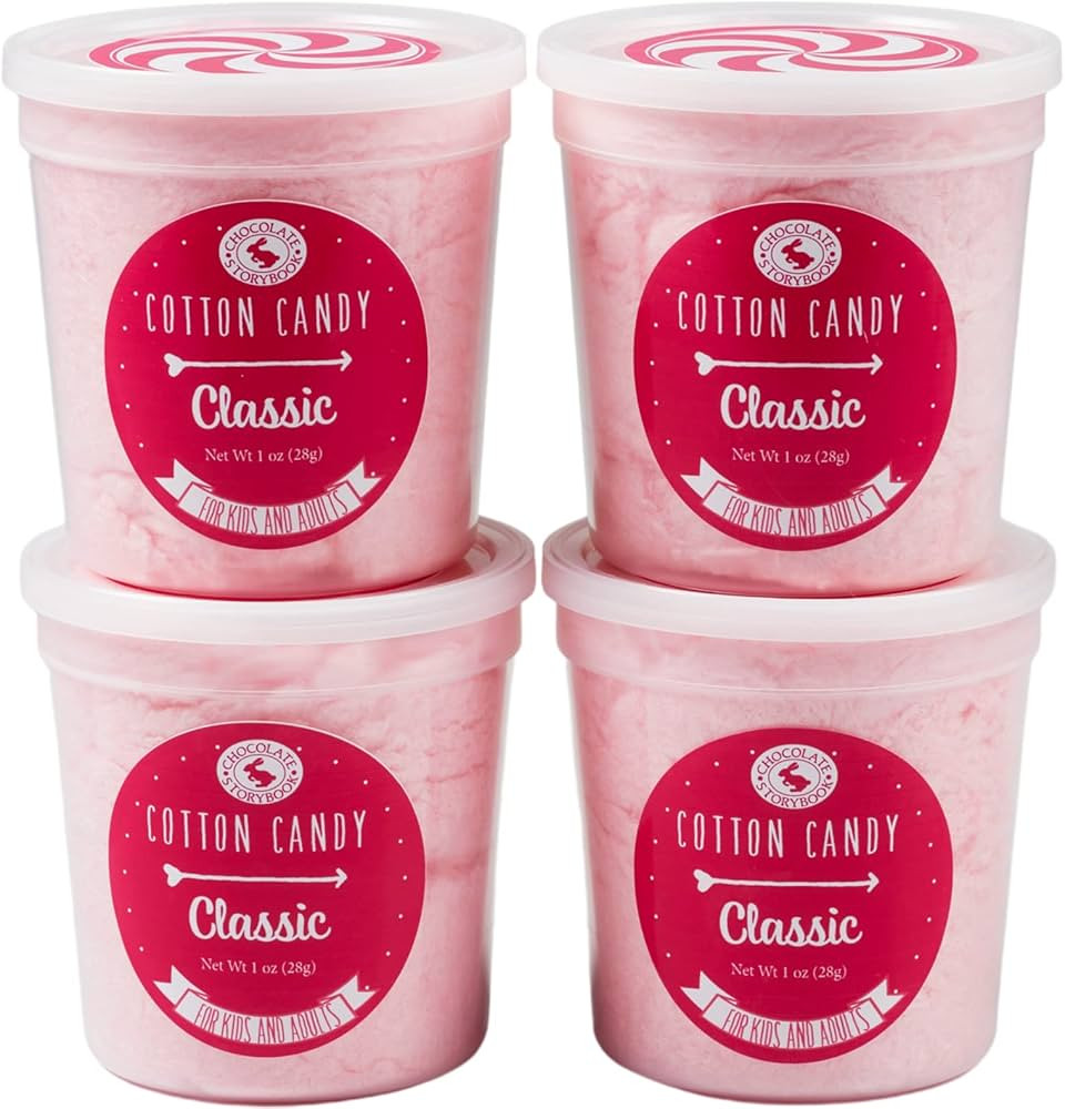 Classic Pink Vanilla Cotton Candy Favors (Gift Set of 4) - Unique Ideas for Holidays, Birthdays, ... | Amazon (US)