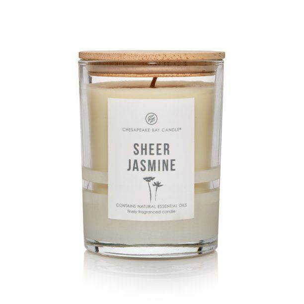 Chesapeake Bay Candle Minimalist Collection Sheer Jasmine- 8oz Half-Frosted Jar Candle | Walmart (US)