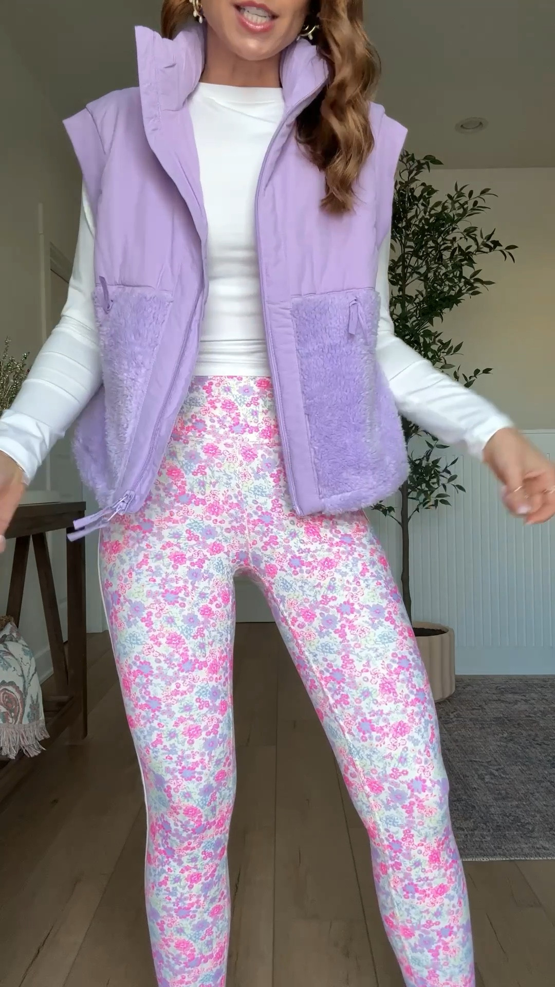 Target vest in XXS. Target floral leggings in XXS. On cloud 6 sneakers are TTS. Disney outfit. Activewear outfit. Athleisure. Spring outfit. Baseball mom. Winter outfit. 

#LTKfitnessgoals 

#LTKSeasonal #LTKTravel #LTKActive