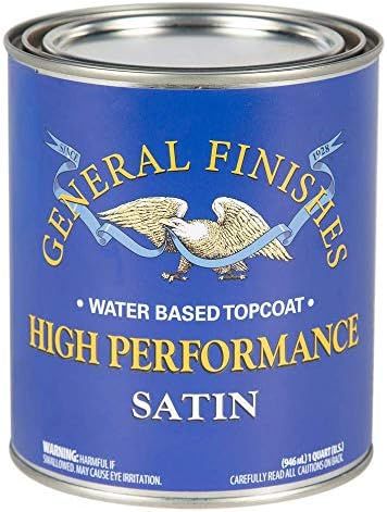 General Finishes High Performance Water Based Topcoat, 1 Quart, Satin | Amazon (US)