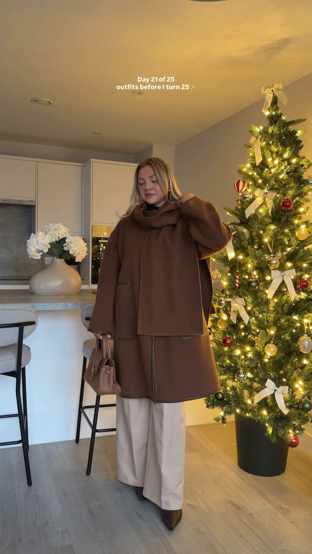 Day 21 of 25 outfits before turning 25🤍

Winter outfit
Winter coat
Brown coat
Beige trousers
Neutral outfit 
Knee high boots
Brown boots 

#LTKwinter #LTKluxury #LTKuk