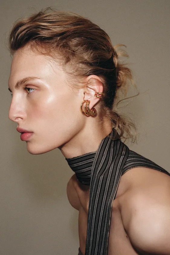 PACK OF TRIPLE HOOP EAR CUFF EARRINGS | Zara US