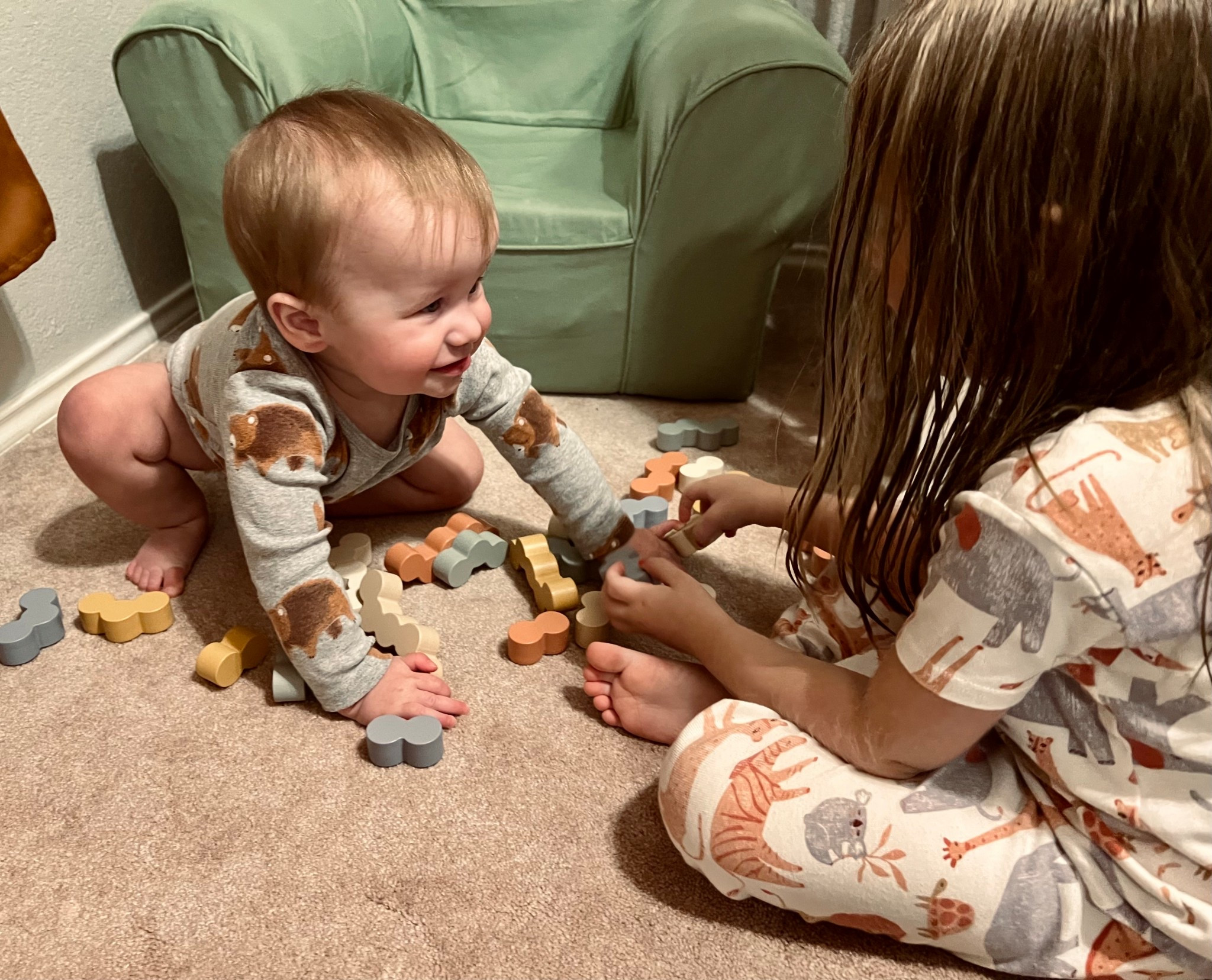 
I love finding montessori style toys that both kids will play with! Mushie is a favorite brand for us because they create toys with soft colors, zero plastic, and are meant to help with development. We love these wooden stacking blocks 🩵

#LTKFindsUnder50 #LTKBaby #LTKKids