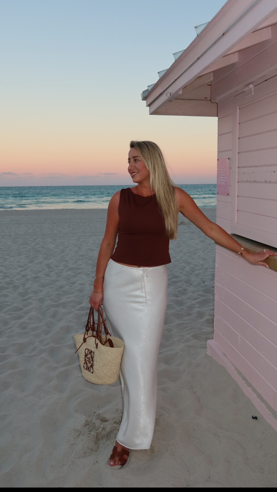 H&M satin skirt
Lovers and friends top 
Loewe bag


#LTKItBag #LTKStyleTip