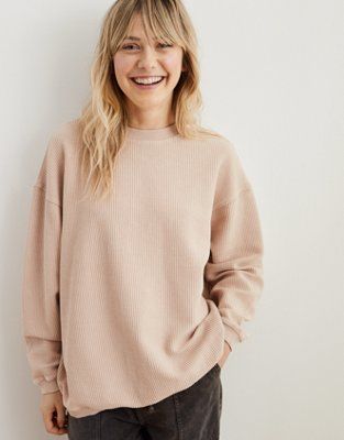 Aerie New Love Corded Oversized Sweatshirt | American Eagle Outfitters (US & CA)