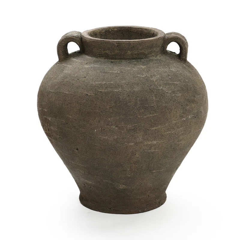 Lark Manor™ Rustic Brown Terracotta Cauldron 14.6-Inch Tall Vase & Reviews | Wayfair | Wayfair North America