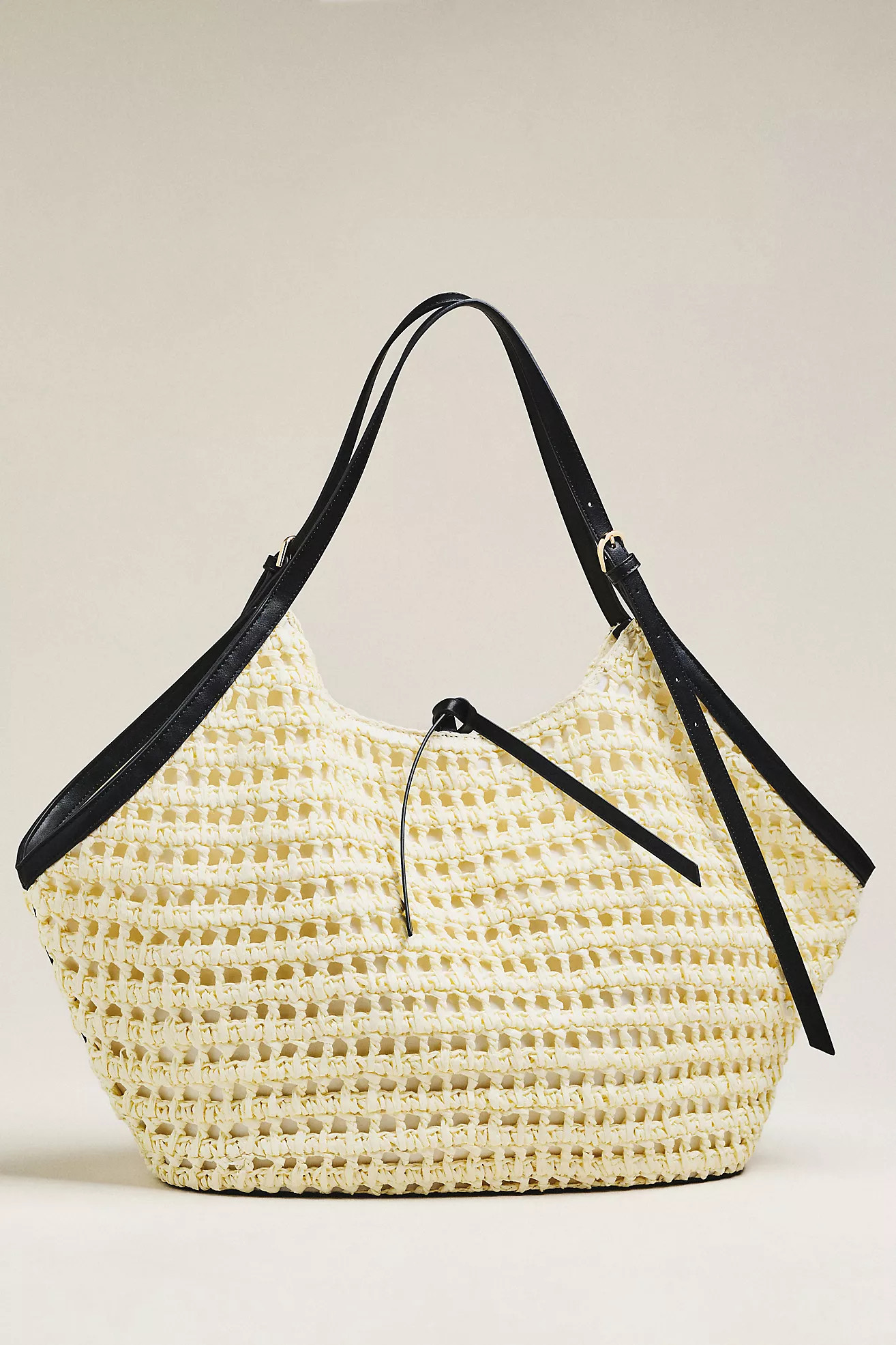 Celandine Oversized Raffia Winged Hobo Bag | Anthropologie (US)