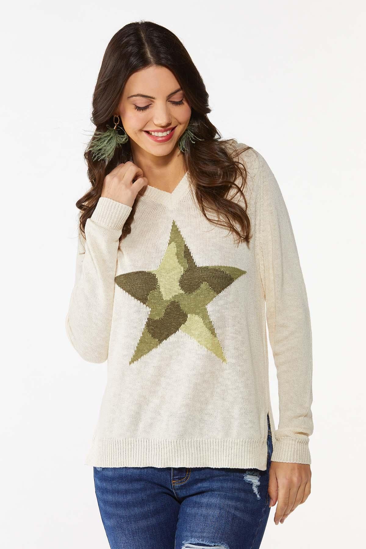 Camo Star Hooded Sweater | Cato Fashions