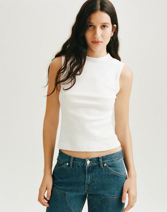 The '90s Shell Tank in Compact Cotton | Madewell