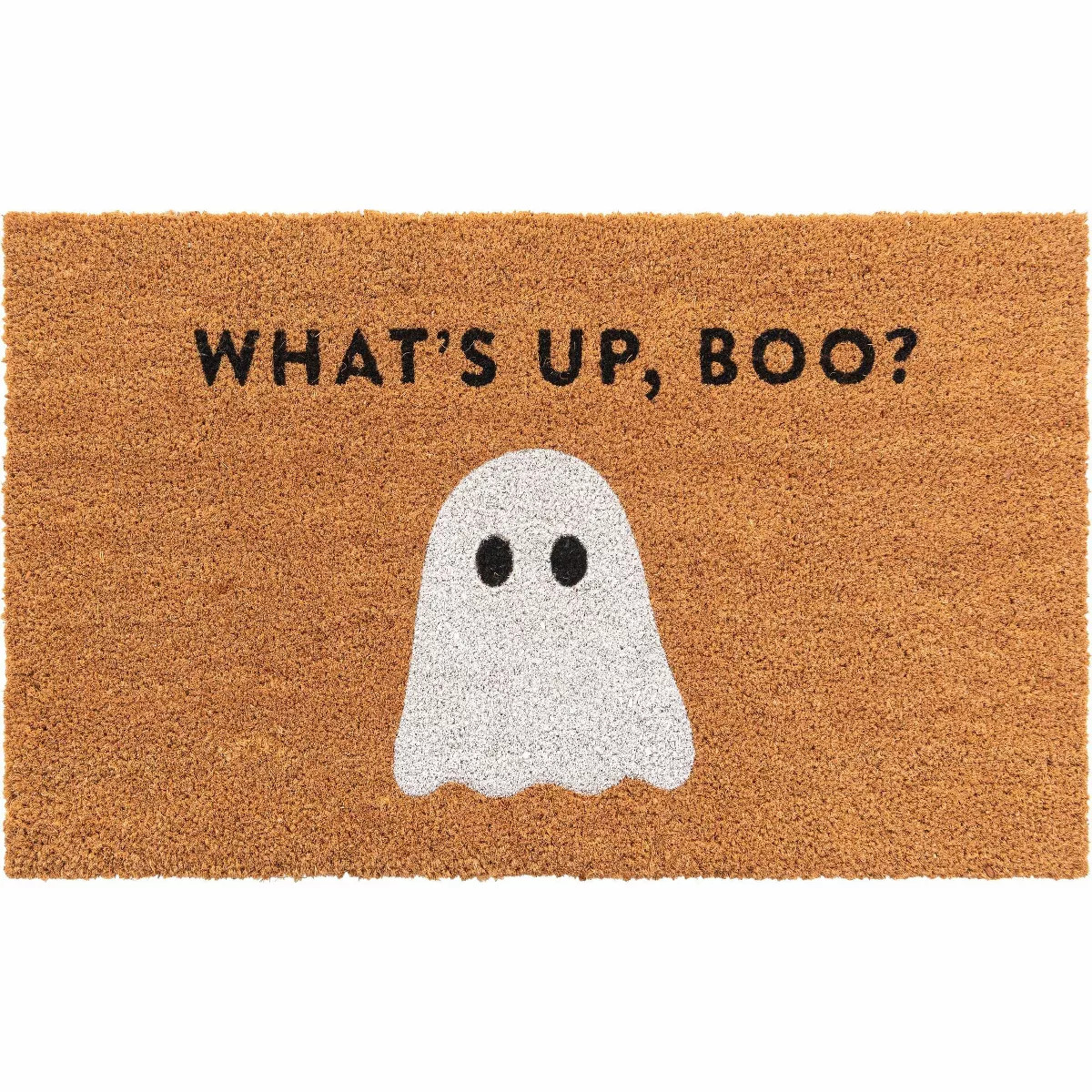 Unique Loom Doormat Collection Area Rug - Boo (1' 6" x 2' 6" Rectangle Natural/Black) | Target