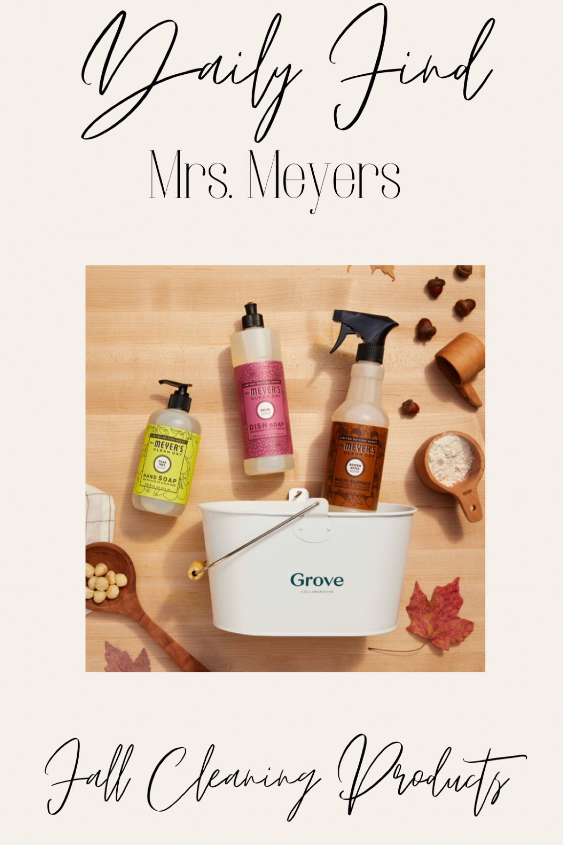 Mrs. Meyers fall cleaning products are my favorite! I love all of their seasonal scents like apple cider, acorn spice and mums. My favorite place to order cleaning products is Grove Co. They always carry all of the latest Mrs. Meyers collections. Today they are all 20% off! Also I got a free cleaning kit when I signed up for the yearly membership ✨ 



#mrsmeyers #mrsmeyersfall #fallhome #groveco

#LTKSeasonal #LTKhome #LTKunder50