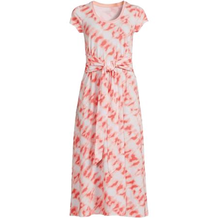 Women's Light Weight Cotton Modal Convertible Tie Waist Midi Dress | Lands' End (US)