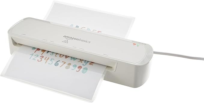 Amazon Basics 9-Inch Thermal Laminator Machine, White | Amazon (US)