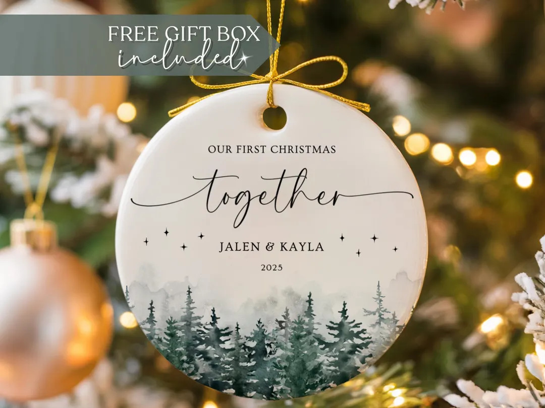 First Christmas Together Ornament, Personalized Couples Christmas Keepsake, Custom Gift for Girlf... | Etsy (US)