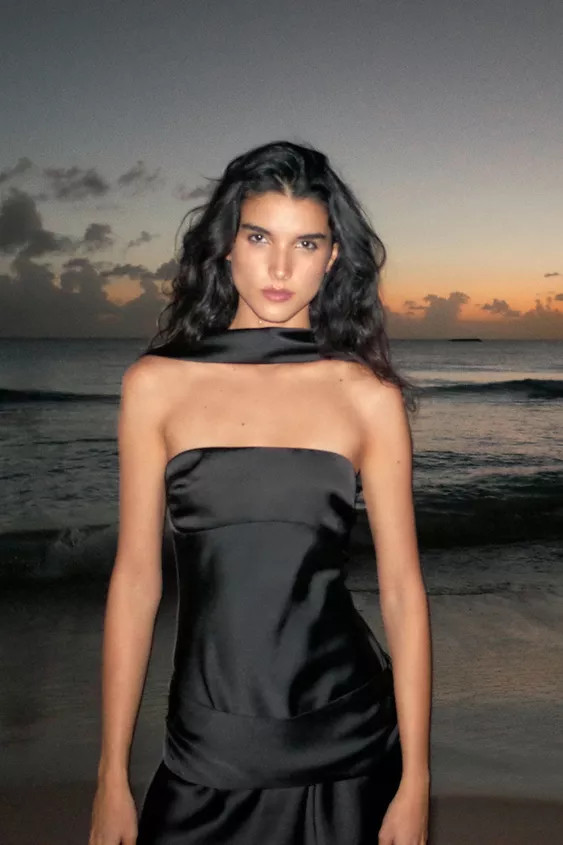SATIN FOULARD DRESS | Zara UK