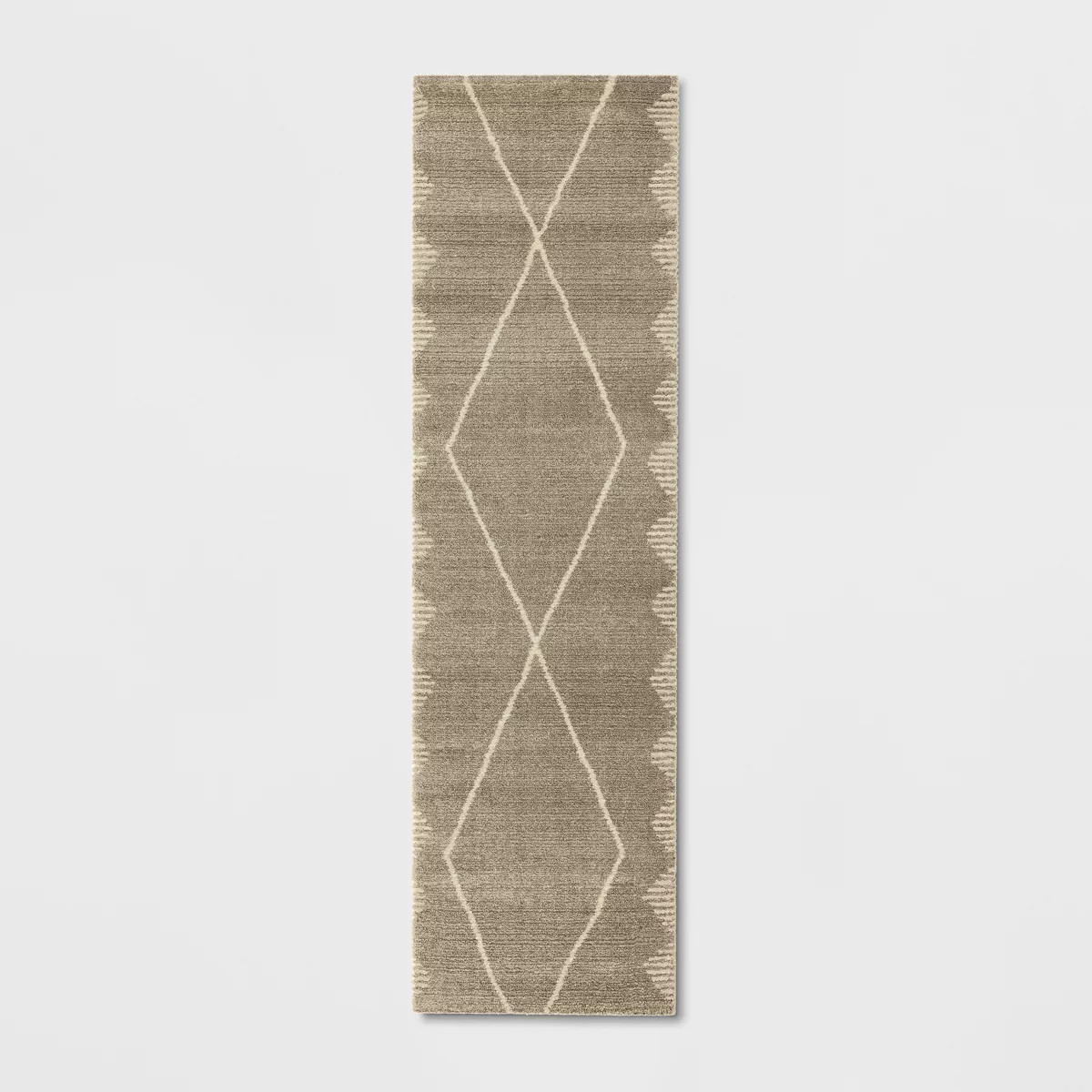 1'10"x7' Glacier Diamond Woven Runner Rug Desert Tan - Threshold™ | Target
