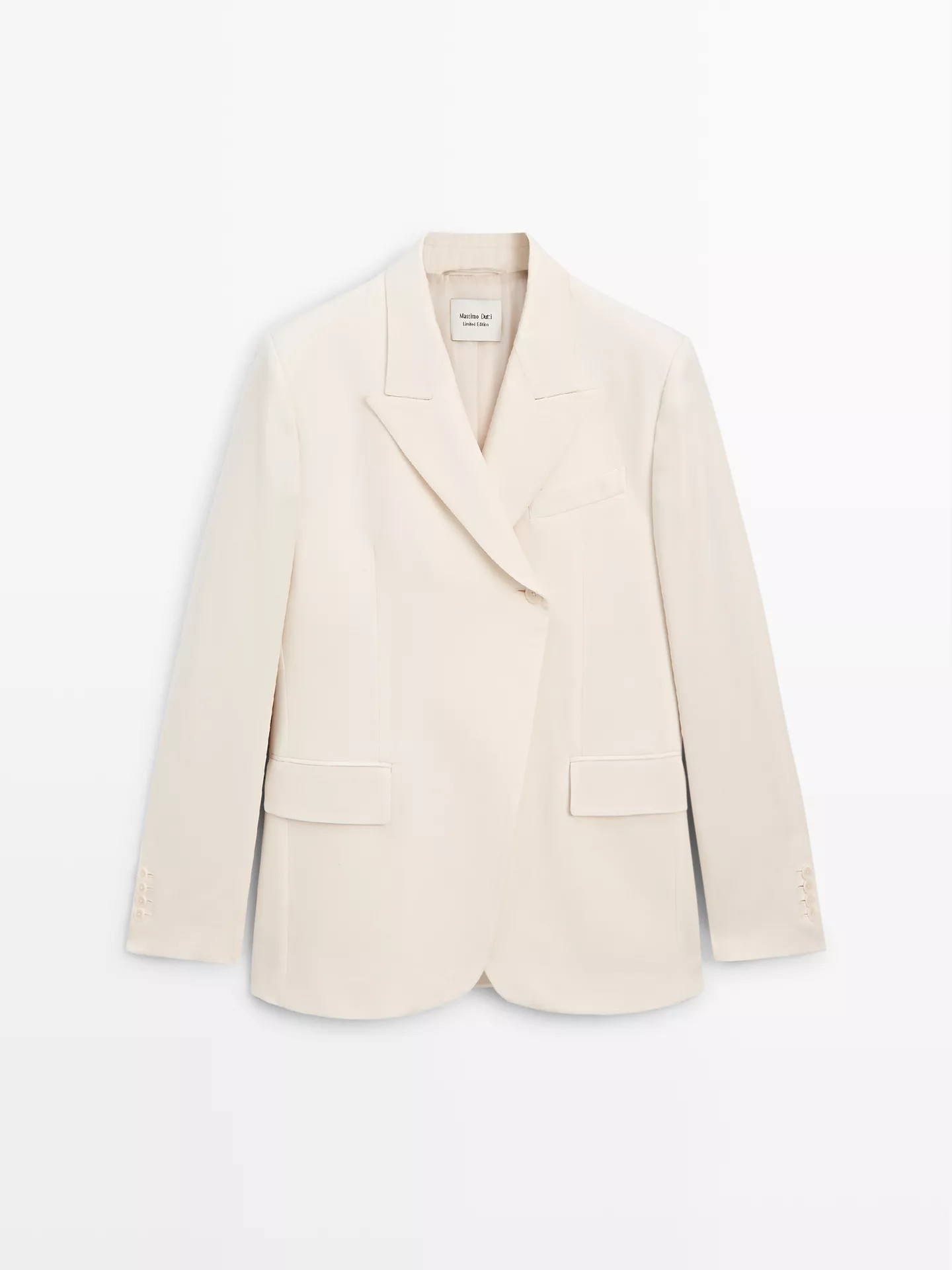 Wool blend crossover blazer - LIMITED | Massimo Dutti US