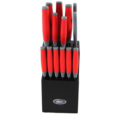 Oster Lindbergh 14 Piece Stainless Steel Blade Cutlery Set in Red | Target