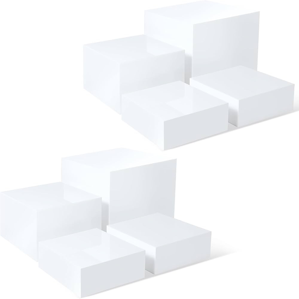 Set of 8 Acrylic Cube Display Box Risers Food Buffet Riser For Table, Retail Showcase, Catering, ... | Amazon (US)