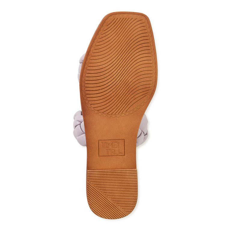Time and Tru Women's Braided Two Band Sandals | Walmart (US)
