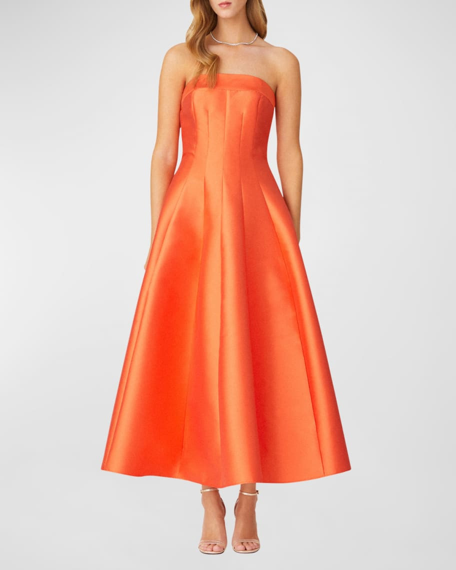 Strapless Multi-Seamed Mikado Gown | Neiman Marcus