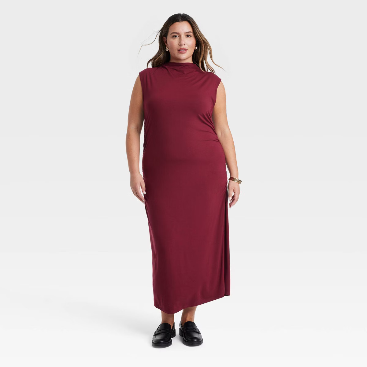Women's Ruched Knit Midi Dress - A New Day™ | Target