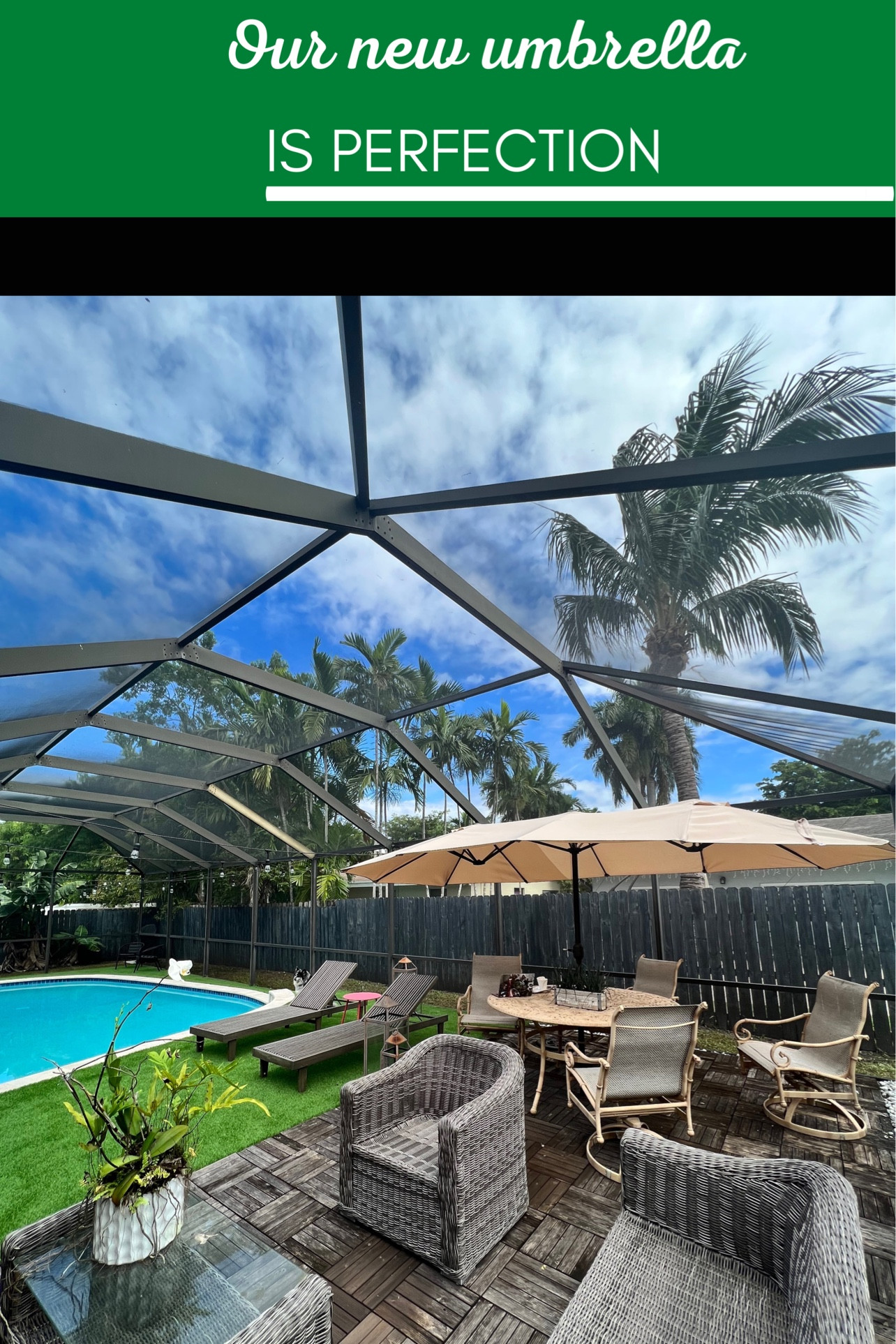 Found this umbrella for a unbelievable price. My husband works at Macys so we find great deals. Shop my favorite umbrellas. It’s fall so there are deals on patio furniture. #patio #umbrella #patiofurniture #backyardliving #backyard #sunshine #poolside #sundayrelaxing

#LTKhome