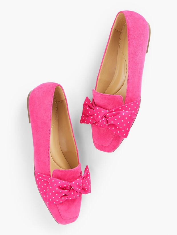 Stella Bow Loafers - Suede | Talbots