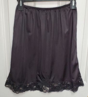 Vintage Christian Dior Black Half Slip Back Slit and Lace Trim Sz M  | eBay | eBay US