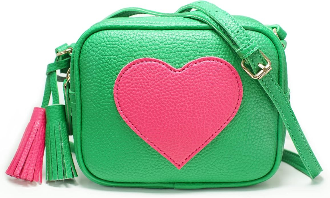 Gift for Girls Women Heart Purse Small Crossbody Bag PU Leather Roomy with Tassel and Adjustable ... | Amazon (US)