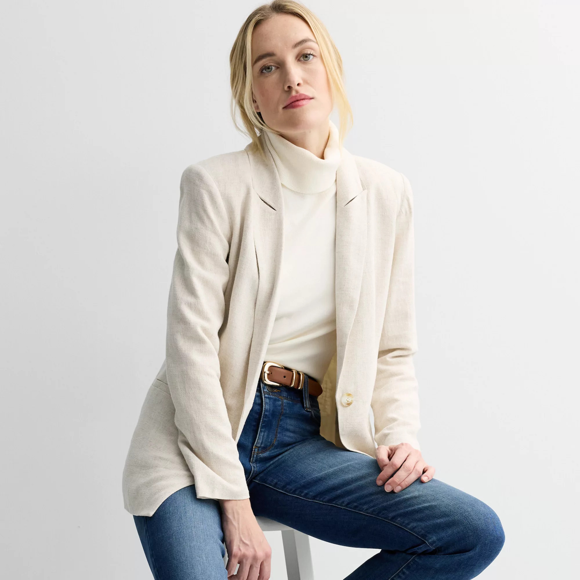 Women's Nine West Peak Lapel Blazer | Kohl's