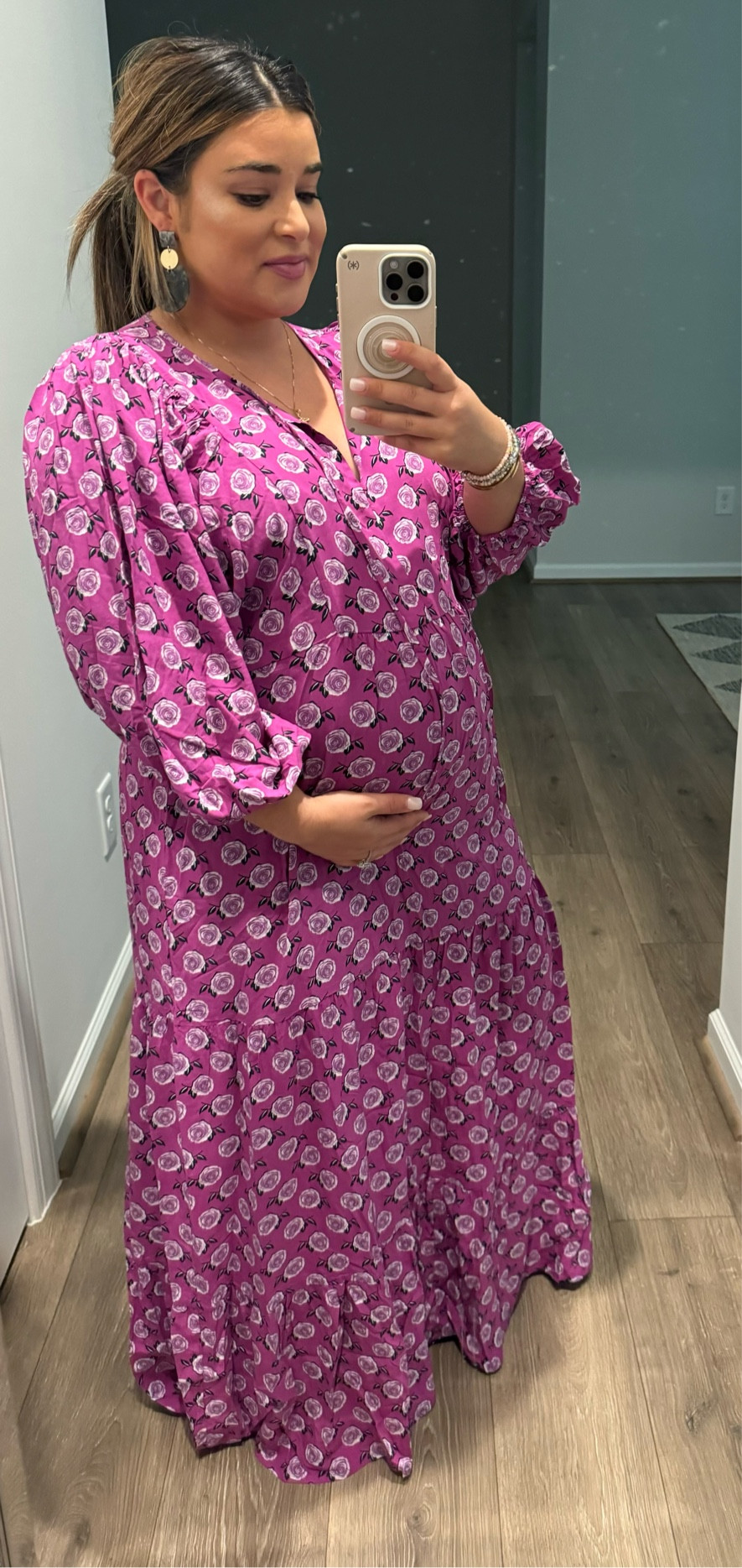 Another bump friendly dress 💜 size up 1 it shrinks in dryer 

#LTKbaby #LTKbump