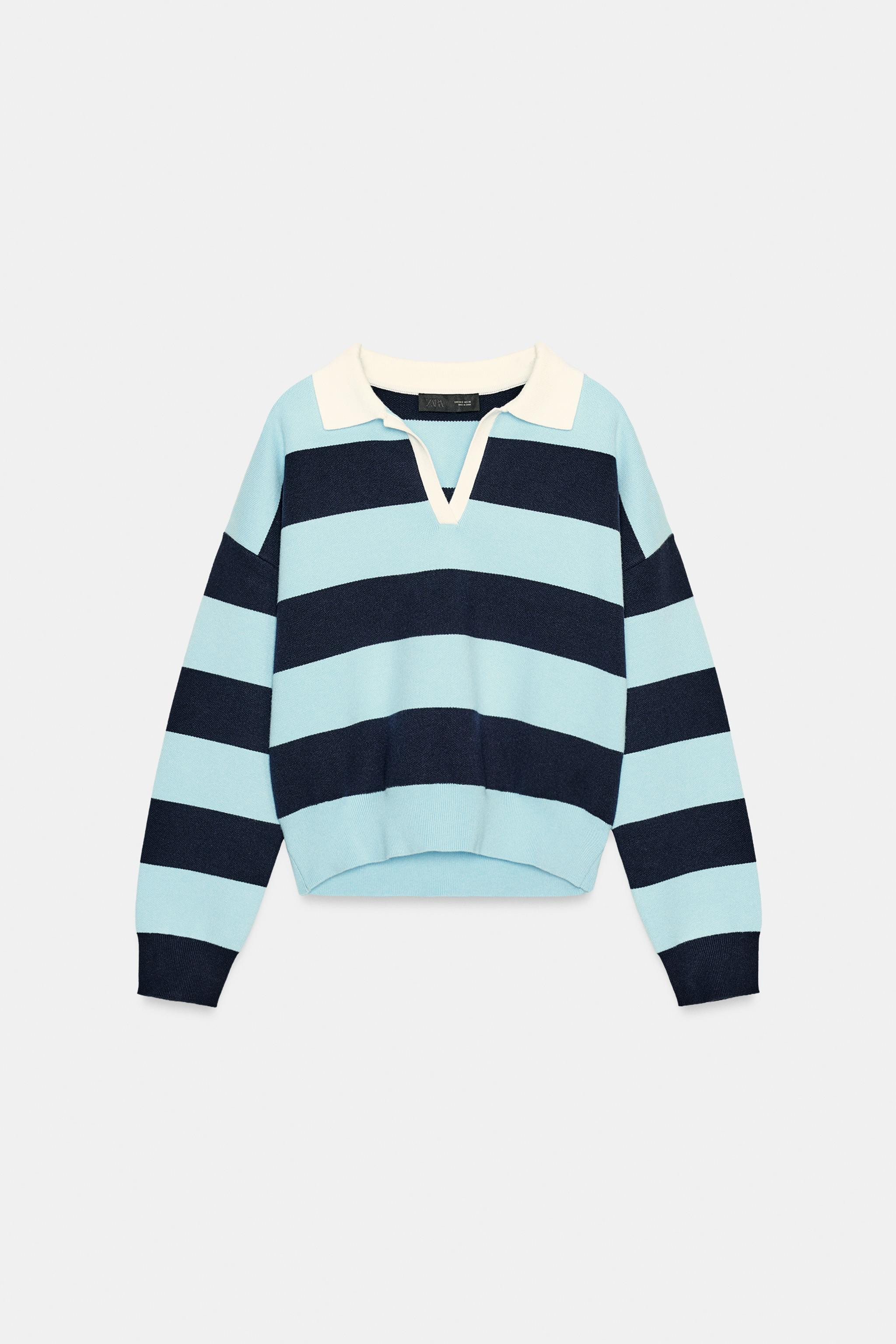STRIPED KNIT POLO | Zara US