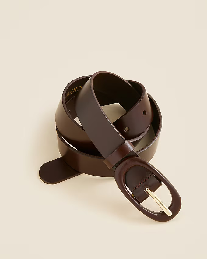 Tonal buckle belt in leather | J. Crew US