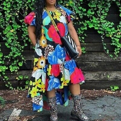 NWOT Christopher John Rogers x Target Floral Puff Sleeve High Low Dress size 1X | eBay US