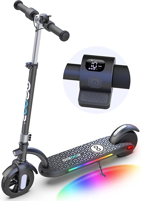 Gyroor H40 Kids Electric Scooter with 180W Motor & LED Visible Display, 10 Mph, Colorful Lights, ... | Amazon (US)