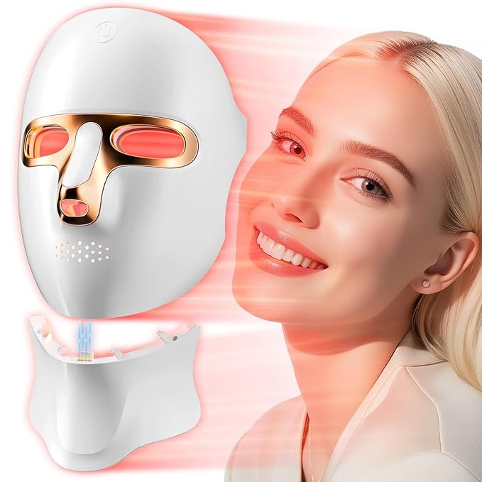 Red Light Therapy Mask for Face,Cordless LED Face Mask Light Therapy,USB C Rechargeable,Infrared ... | Amazon (US)