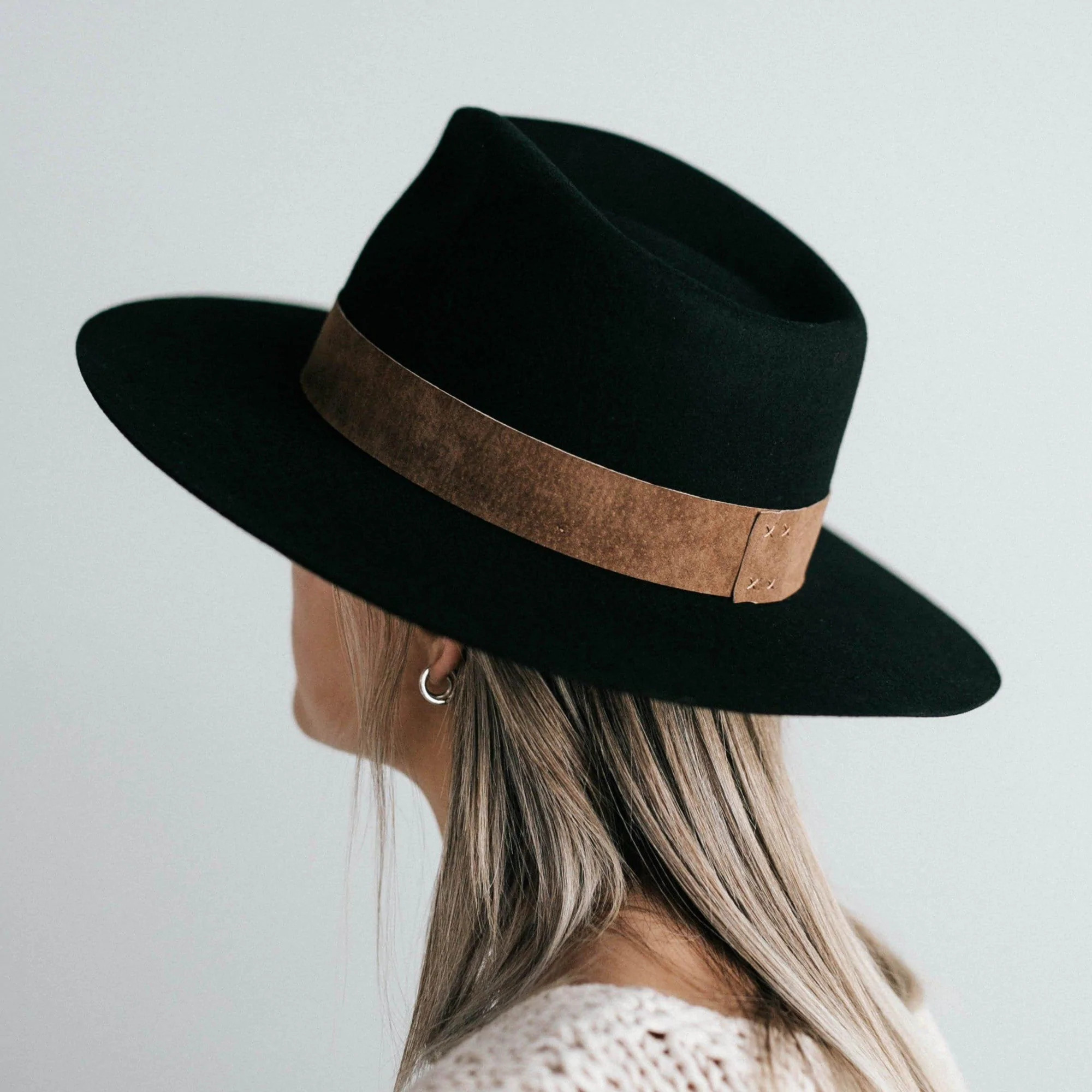 Miller Fedora - Black with Brown Band | Gigi Pip