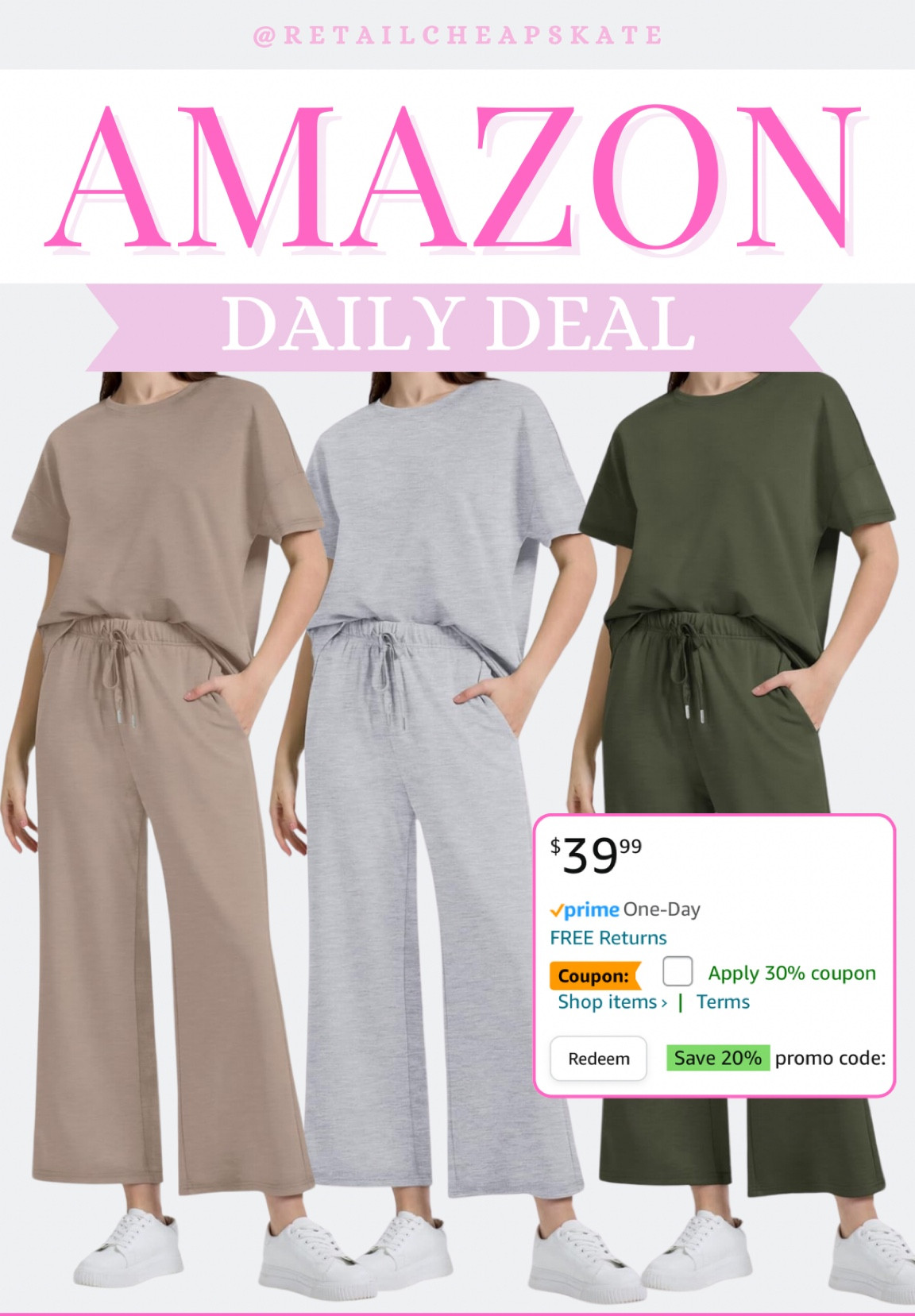 Amazon deal on this cute lounge set! Clip/redeem both coupons - while supplies last!

#LTKsalealert #LTKfindsunder50 #LTKstyletip