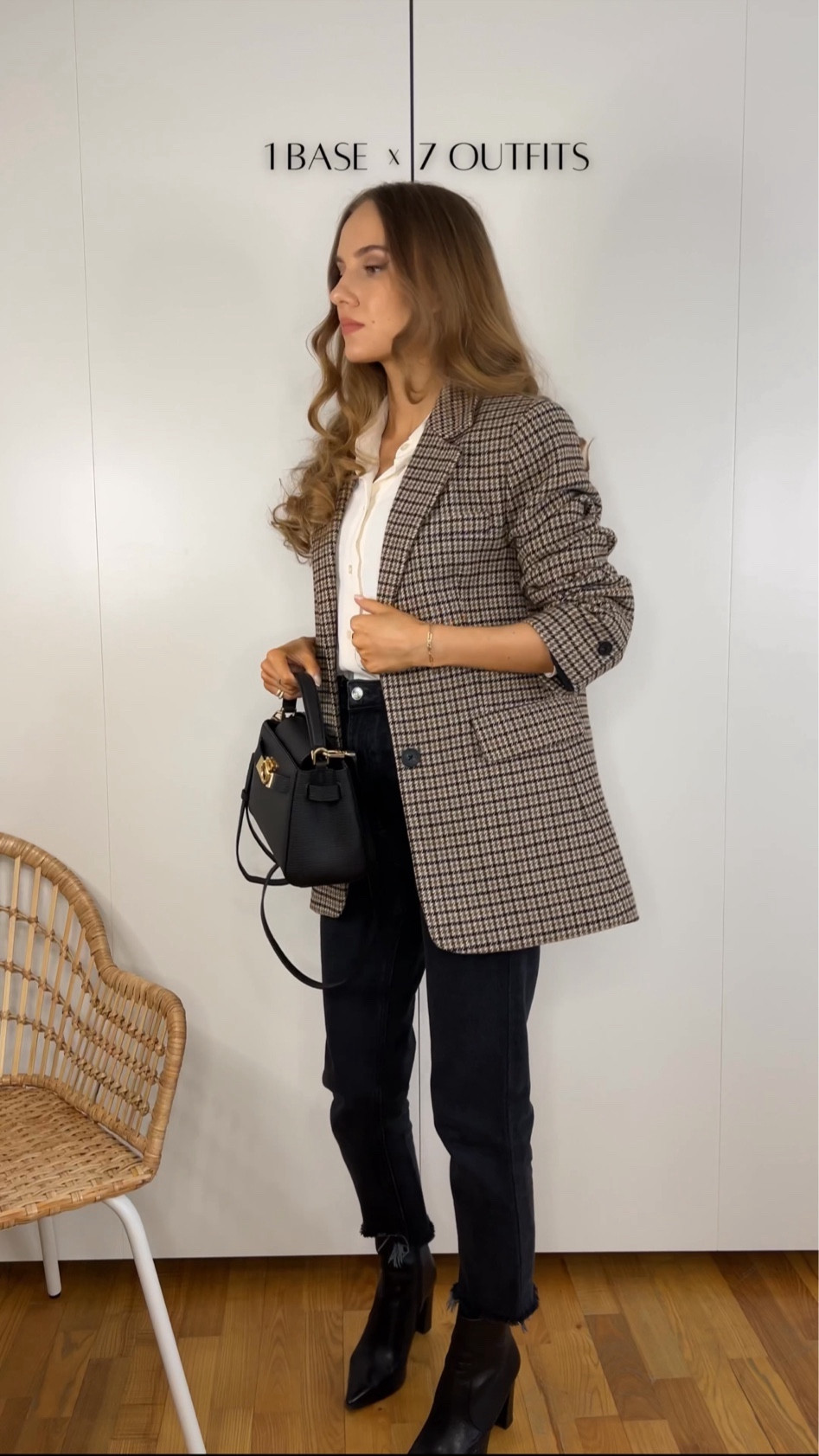 [look 2] 1 base • 7 outfits — today I’m styling a cream shirt and black mom jeans as my base outfit and finishing up each look with coats, blazers and accessories.

bag — Parisa Wang

#LTKeurope #LTKstyletip #LTKworkwear