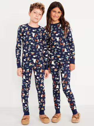 Gender-Neutral Graphic Snug-Fit Pajama Set for Kids | Old Navy (US)