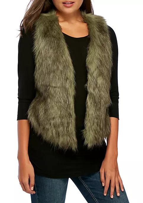 Me Jane® Basic Faux Fur Vest | Belk