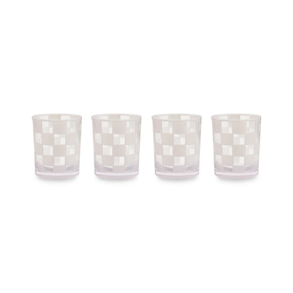 White Check Acrylic Tumblers (Set of 4) | Wayfair North America