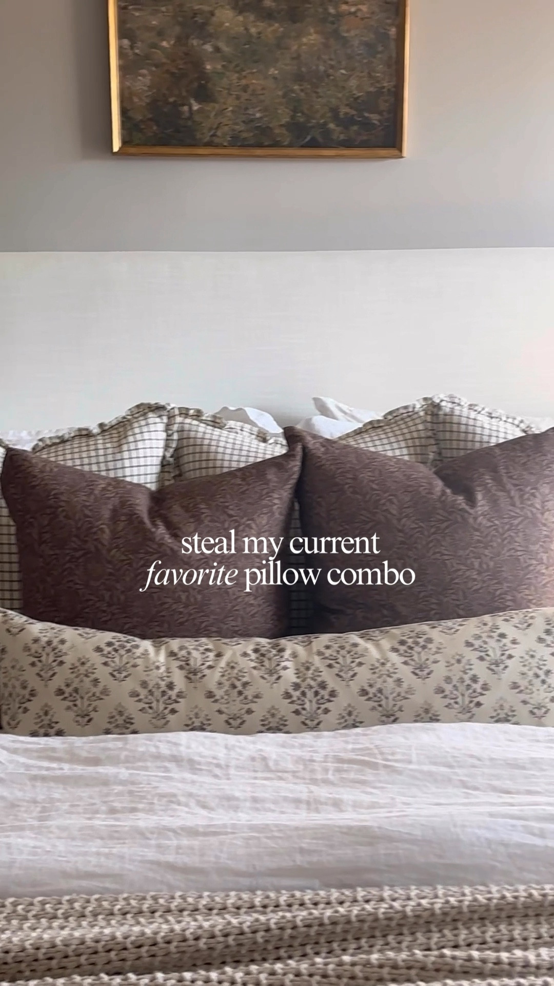 My current favorite pillow combo! I did 3x 22”, 2x 20” and a 40” lumbar for a perfectly styled bed. 

Bedding inspo, master bedroom, pillows for king bed, lumbar pillow, bedroom decor

#LTKStyleTip #LTKWatchNow #LTKHome