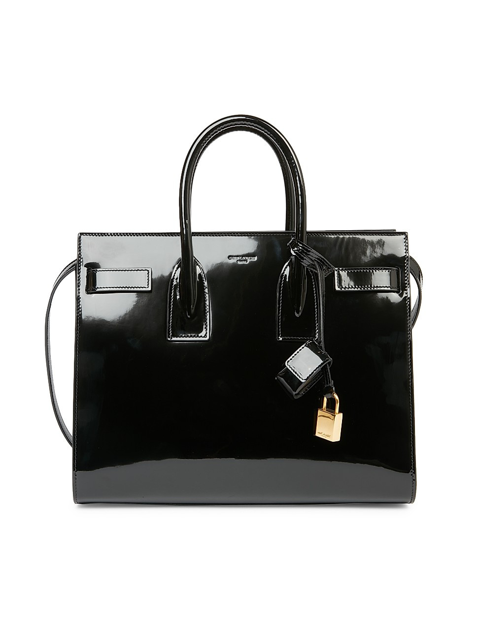 Saint Laurent Women's Mini Sac De Jour Patent Leather Satchel - Black | Saks Fifth Avenue