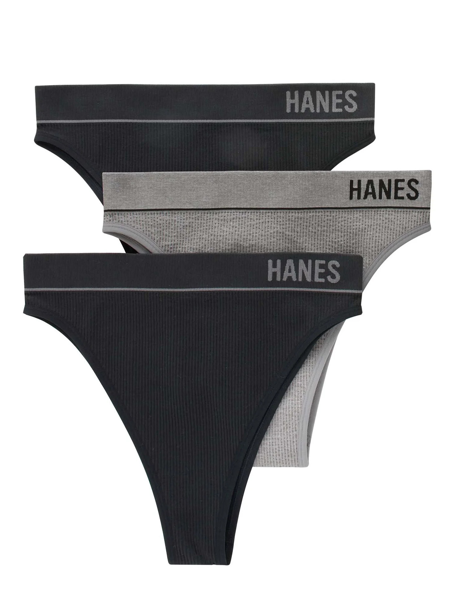 Hanes Classics Womens Seamless Retro Rib Cheeky , 3 Pack | Walmart (US)