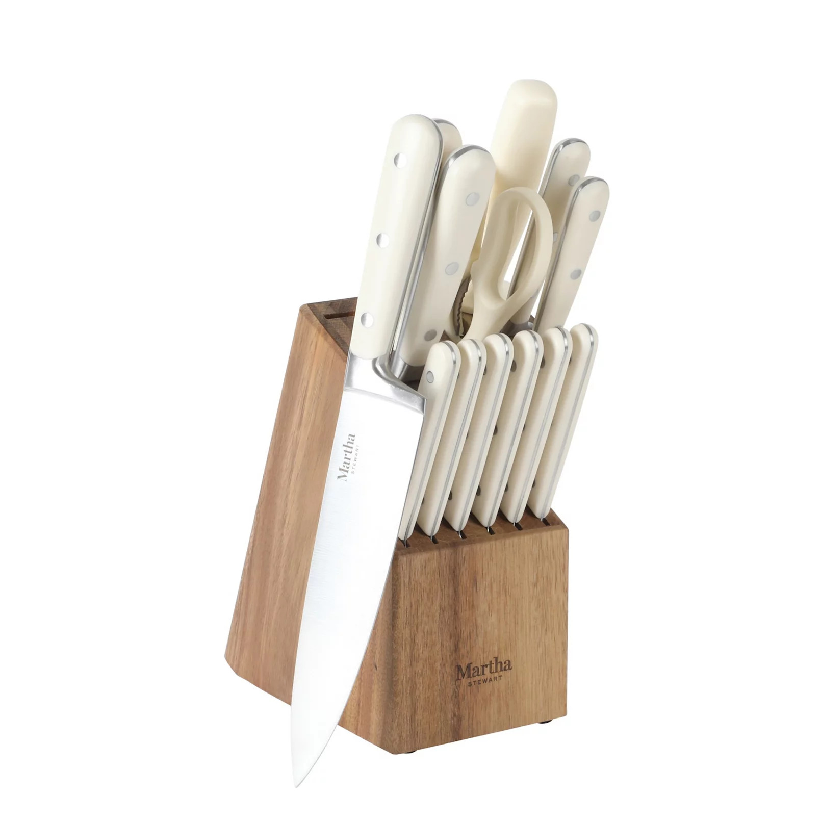 Martha Stewart Eastwalk 14-Piece Matte Knife Block Cutlery Set | Kohl's